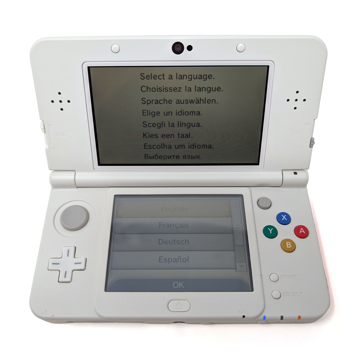 Nintendo New 3DS White Console Super Mario 3D Land Edition Box + Extra Plates