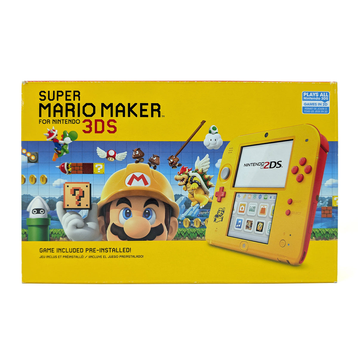 Nintendo 2DS Super Mario Maker for Nintendo 3DS Bundle - Yellow/Red