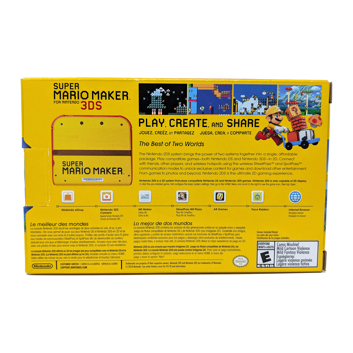 Nintendo 2DS Super Mario Maker for Nintendo 3DS Bundle - Yellow/Red
