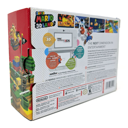 Nintendo New 3DS White Console Super Mario 3D Land Edition Box + Extra Plates
