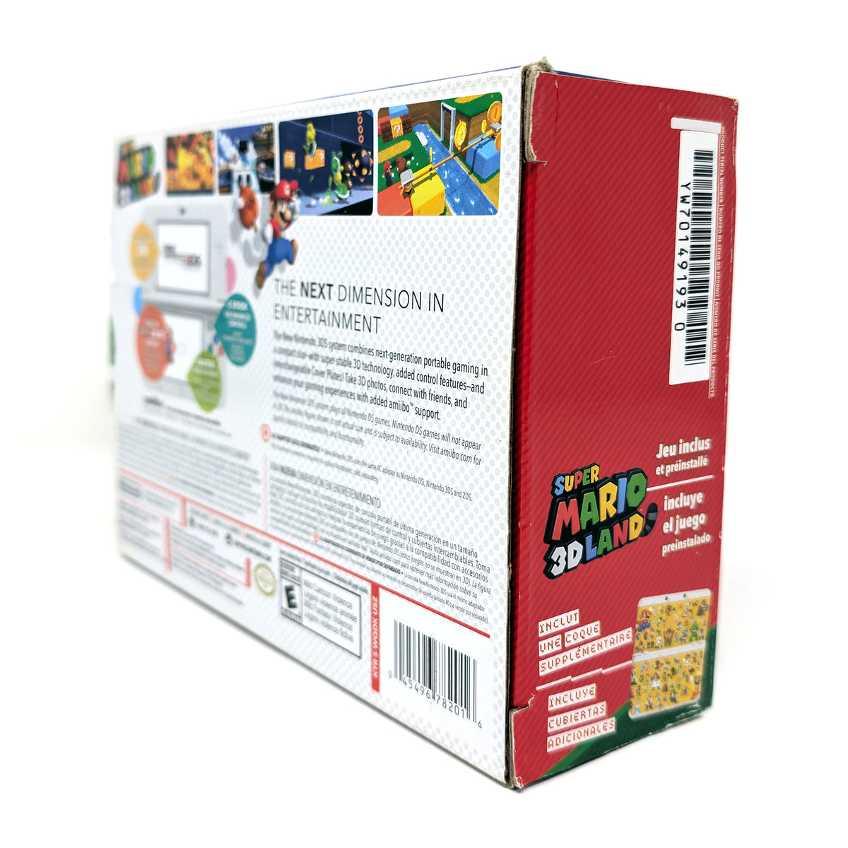 Nintendo New 3DS White Console Super Mario 3D Land Edition Box + Extra Plates